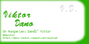 viktor dano business card